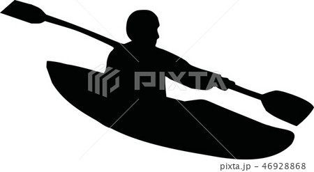 Kayaking silhouette Kayaking silhouette 46928868