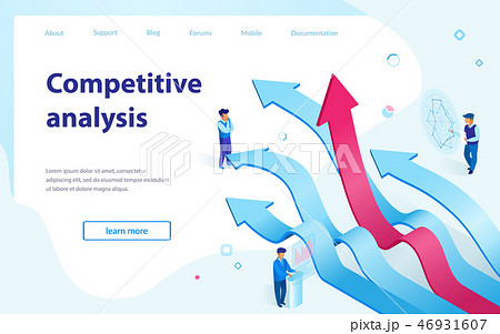 Competitive Analysis Isometric Vector Webpage Competitive Analysis Isometric Vector Webpage 46931607