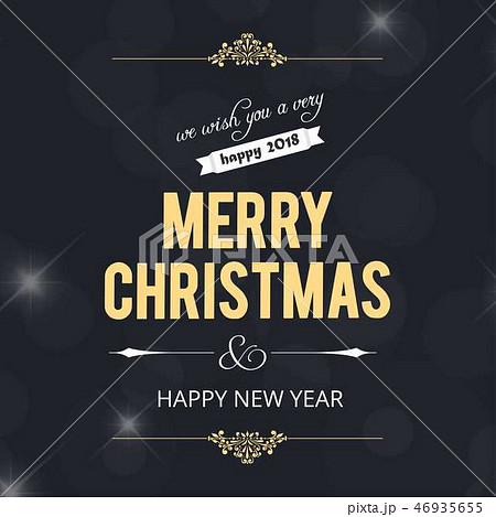Christmas card with pattern dark background 46935655