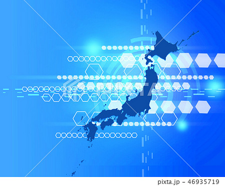 ビジネス　ビジネス背景　日本地図　地図　経済成長　世界地図 46935719