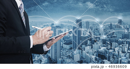 Business network, blockchain technology 46936609