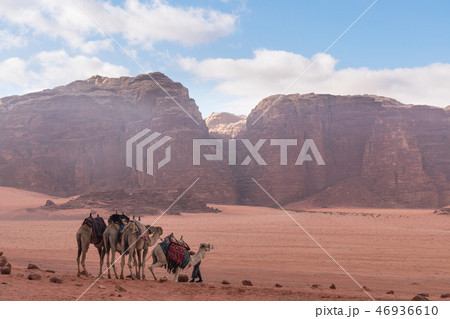 Wadi Rum desert landscape in Jordan 46936610