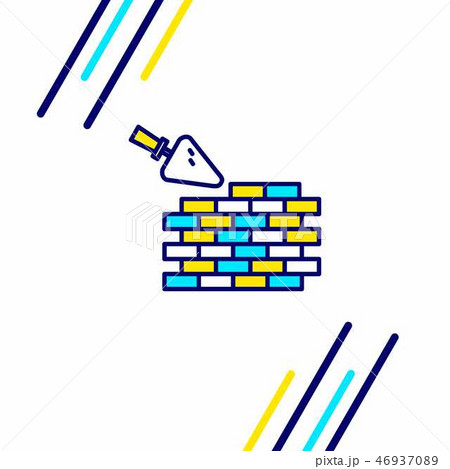 Labour day icon  light background  yellow blue the 46937089