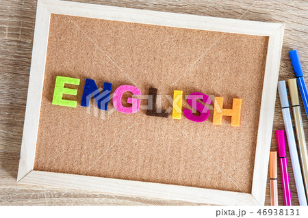 a colorful ENGLISH word alphabet  46938131