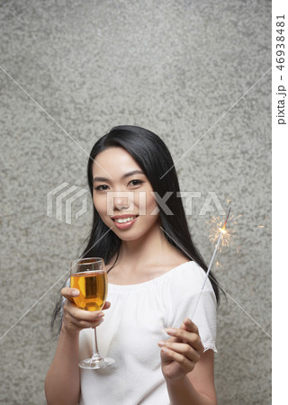 Woman celebrating her birthday 46938481