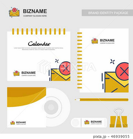 Company design brochure with stationary items vect Company design brochure with stationary items vect 46939055