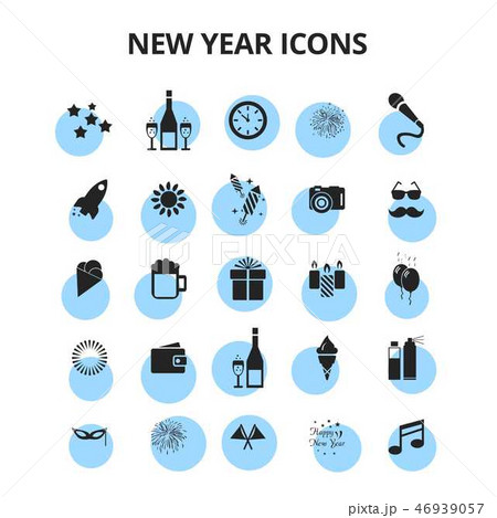 New Year Icons New Year Icons 46939057