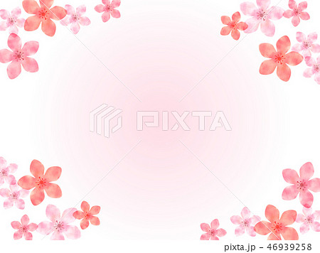 ももの花の背景のイラスト素材 [46939258] - Pixta