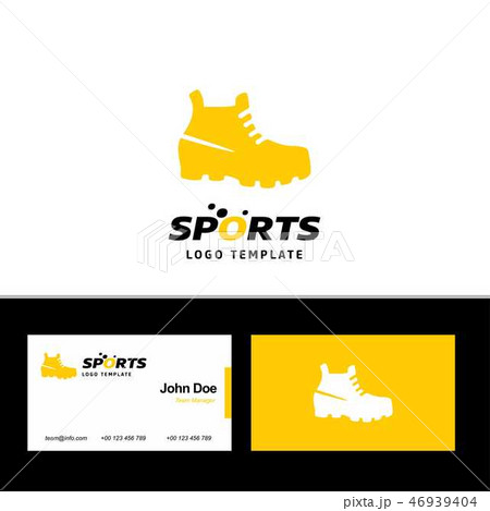 Business card of sports with yellow and white them Business card of sports with yellow and white them 46939404