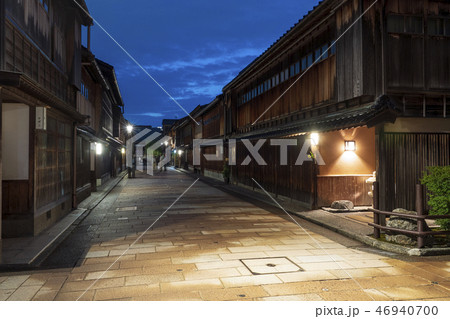 金沢の夜景・ひがし茶屋街 金沢の夜景・ひがし茶屋街 46940700