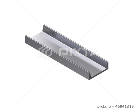 Metal profile channel. Isolated on white  46941319