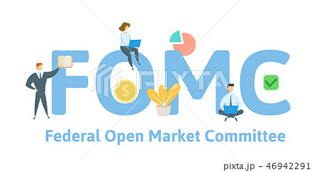 FOMC, Federal Open Market Committee. Concept with keywords, letters and icons. Flat vector 46942291