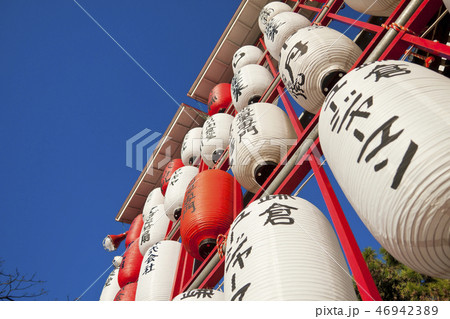 鎌倉　本覚寺　正月の提灯 46942389