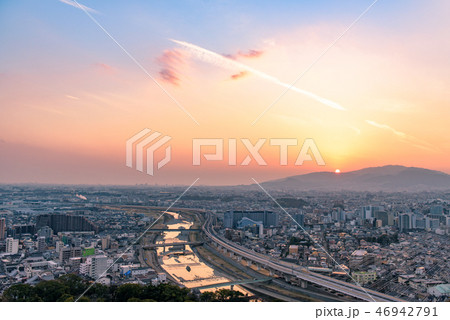 五月山公園からの眺望　夕景 46942791