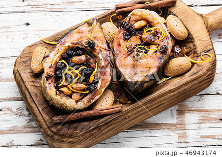 Grilled fish steak Grilled fish steak 46943174