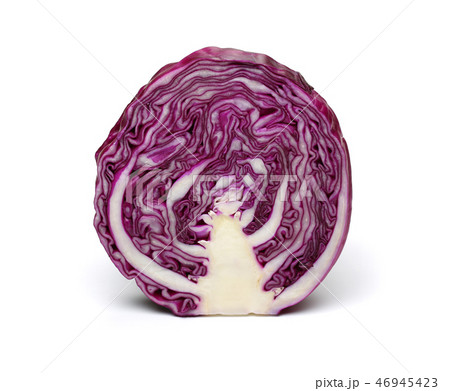Fresh red cabbage on white background 46945423