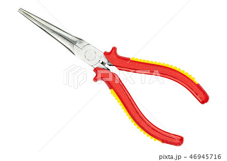 Long nose pliers isolated on white background. Long nose pliers isolated on white background. 46945716