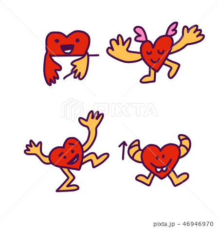 Doodle Hearts set 46946970