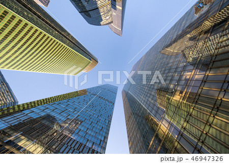 skyscrapers bottom up view 46947326