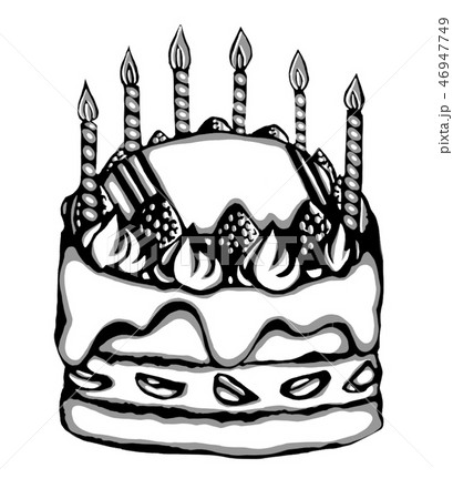 ホールケーキのイラスト素材