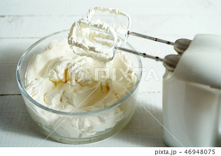 Electric Hand Mixer Whipped Cream Stock Photo 355523900