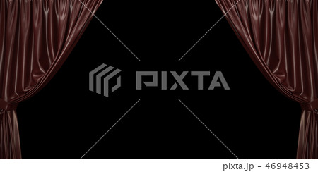 Chocolate curtain open to the sides, on a black Chocolate curtain open to the sides, on a black 46948453