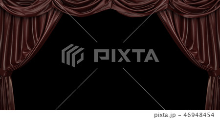 Chocolate curtain on black background. 46948454