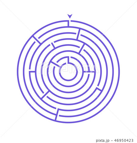 Simple round maze labyrinth game for kids.  46950423