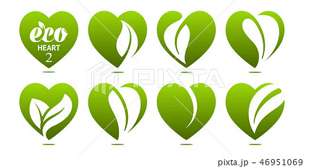 Icon set. Eco heart 46951069