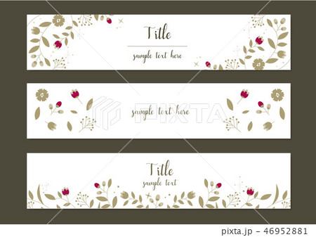エレガントなバナーのセットのイラスト素材
