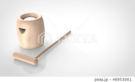 臼と杵 左のイラスト素材