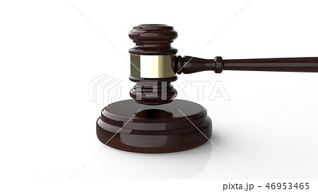 裁判 ハンマー 側面 クローズアップ 裁判 ハンマー 側面 クローズアップ 46953465