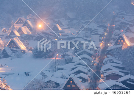 Shirakawago light-up Japan Shirakawago light-up Japan 46955264