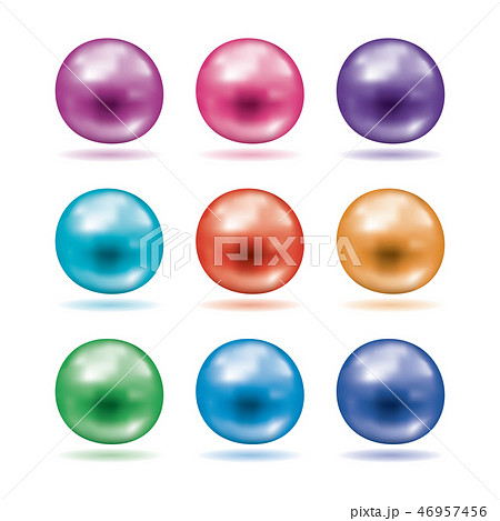 vector set of shiny pearls vector set of shiny pearls 46957456