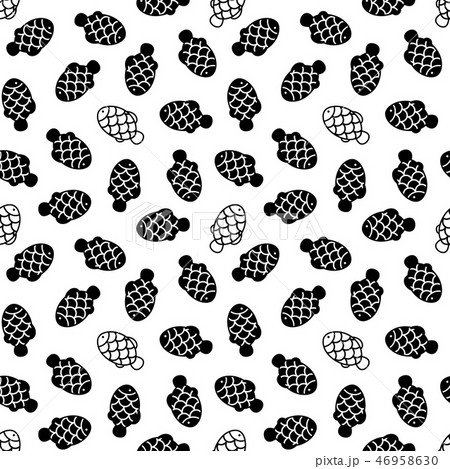 Fish with scale seamless pattern on white Fish with scale seamless pattern on white 46958630