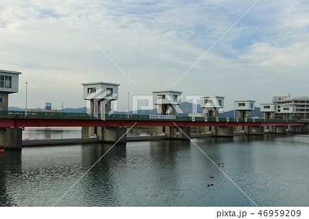 徳島県 吉野川水系今切川 今切川河口堰 徳島県 吉野川水系今切川 今切川河口堰 46959209