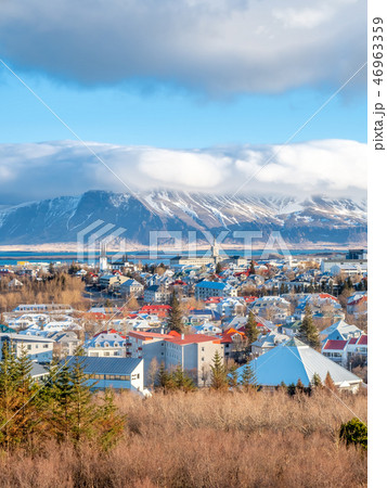 Cityscape viewpoint of Reykjavik Iceland Cityscape viewpoint of Reykjavik Iceland 46963359