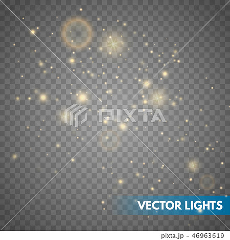 Glow light effect. Gold sparkle dust.  46963619