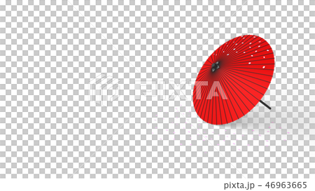 Japanese umbrella and cherry blossoms right 46963665