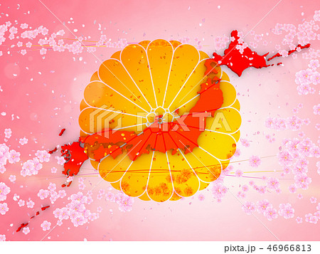 日本　桜　春　菊花　JAPAN　CG 46966813