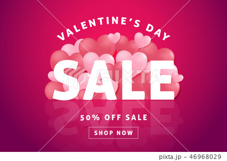 Valentines day sale background with heart shaped. Valentines day sale background with heart shaped. 46968029