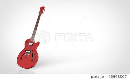 セミアコギター 左のイラスト素材