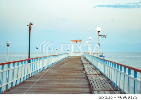 Travel. Pier on the sea. Travel. Pier on the sea. 46969135
