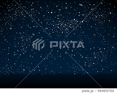 Starry Sky with Blue Glow. Shining Stars Dark Sky. Starry Sky with Blue Glow. Shining Stars Dark Sky. 46969788