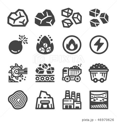 coal icon set 46970626