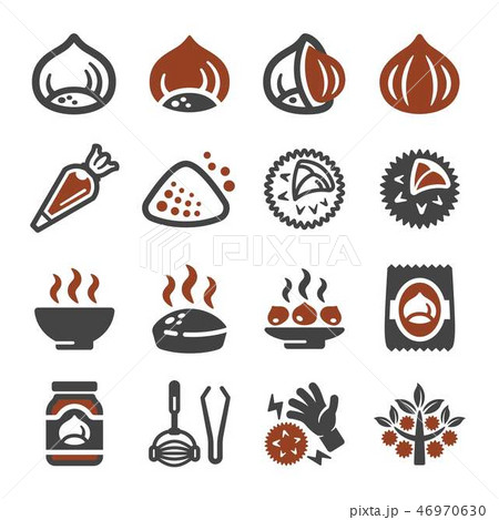 chestnut icon set chestnut icon set 46970630