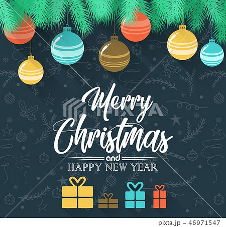 Merry Christmas And 2019 Happy New Year background 46971547