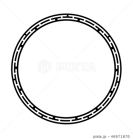 Greek key round frame. Circle border. 46971870