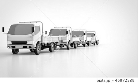 ダンプカー 隊列走行 左のイラスト素材 46972539 Pixta