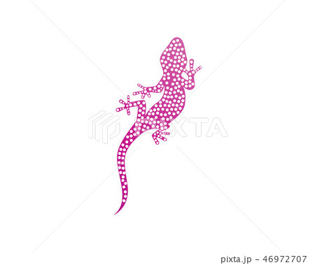 Lizard Chameleon Gecko Silhouette black 46972707